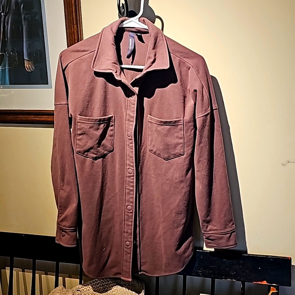 Womens Fleece Button Up